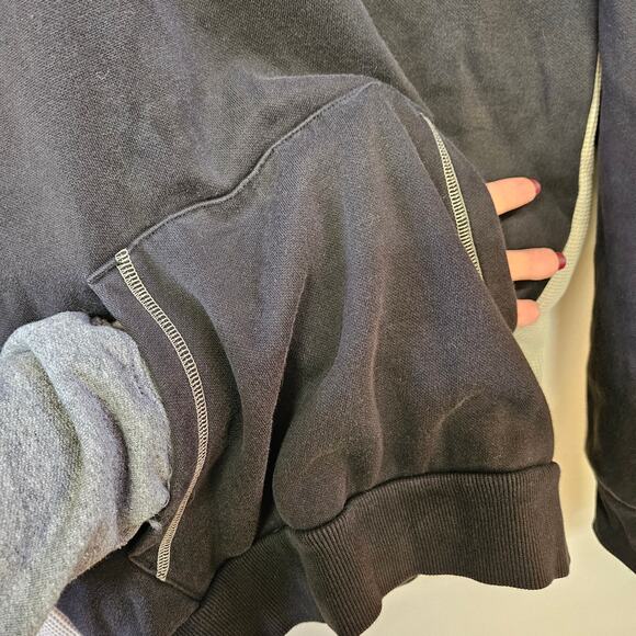 Puma Dark Gray and Tan Pull Over Hoodie Size L Men's Sweatshirt Casual Normcore - Picture 4 of 9